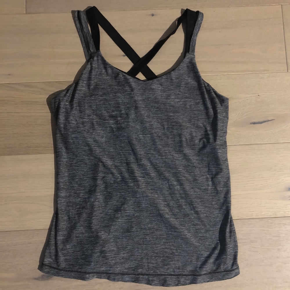 Heather Grey Tank Top with built in Bra